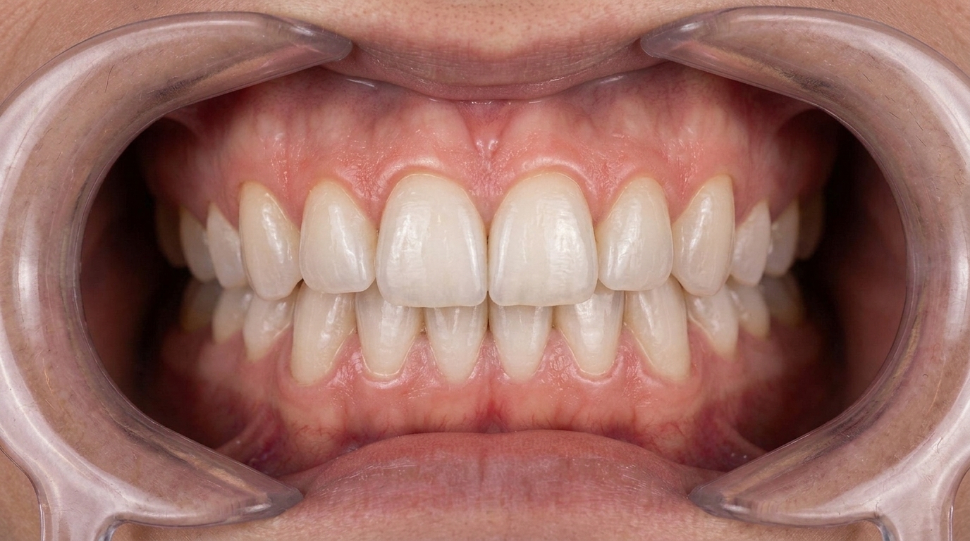 Smile after aesthetic porcelain veneers